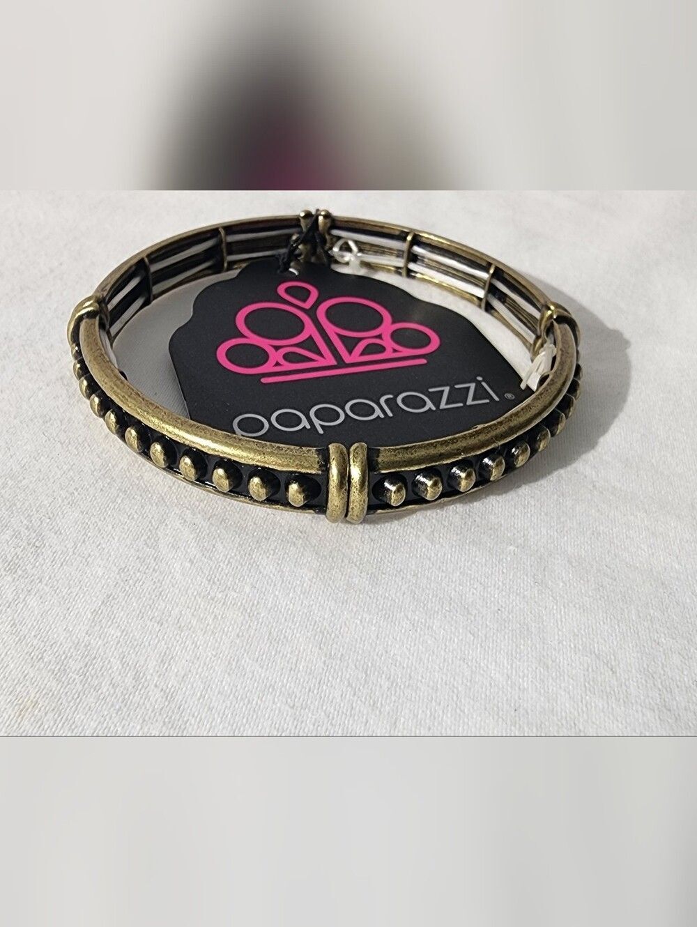 Paparazzi Bracelet ~ Studded Surprise - Brass